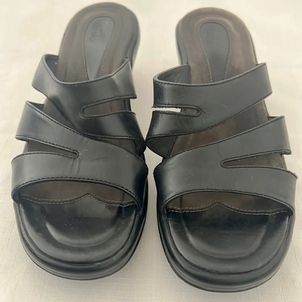 Dansko / Wedge / Leather Slip~On Sandals - Picture 3 of 13